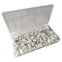 SET 240 GRAFFETTE GRAFFETTA FISSACAVO BLOCCACAVO FISSA CAVI MISURE 6 - 16 MM