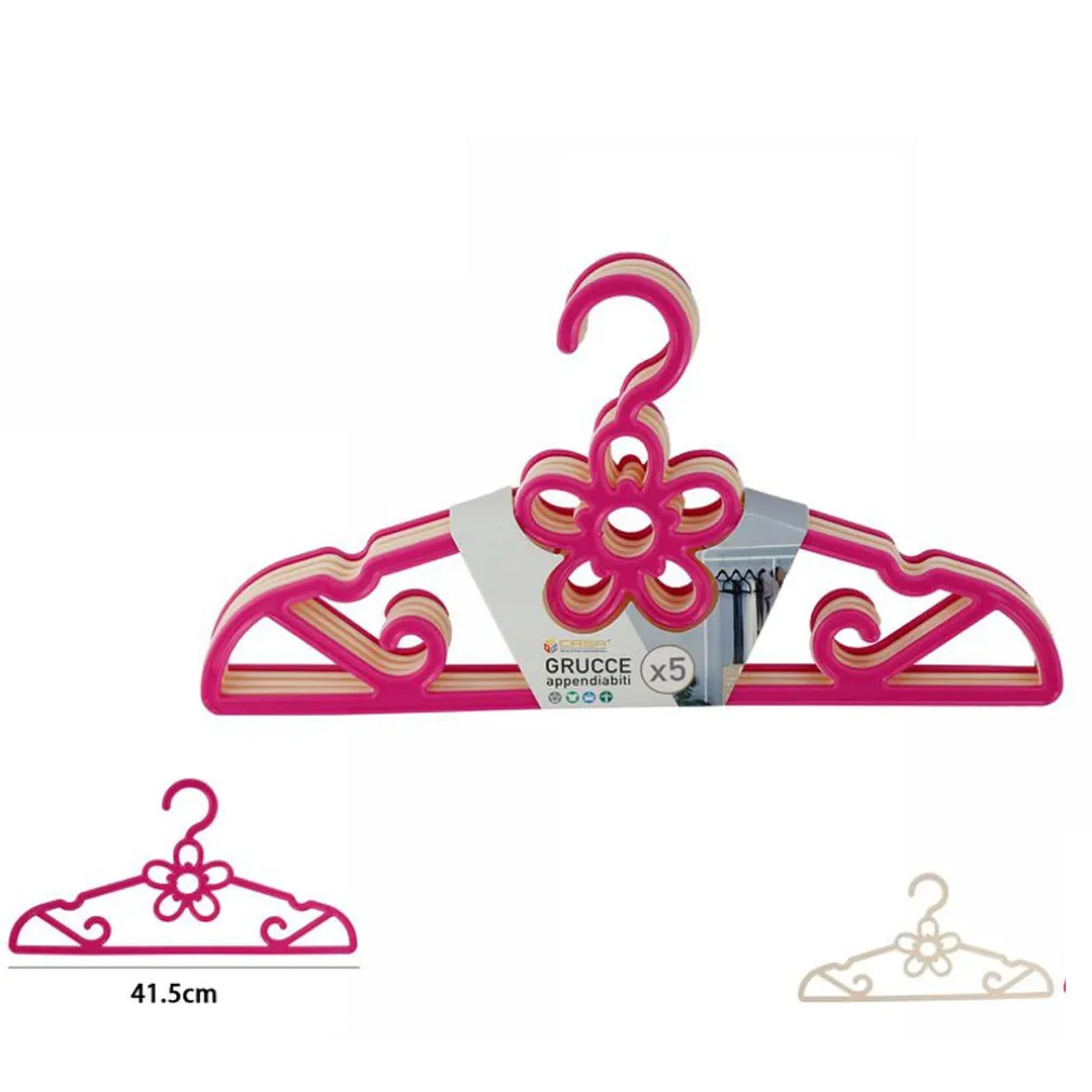 SET 5 GRUCCE APPENDIABITI FASHION FIORE COLORATE CAMICIE SHIRT GIACCA STAMPELLE