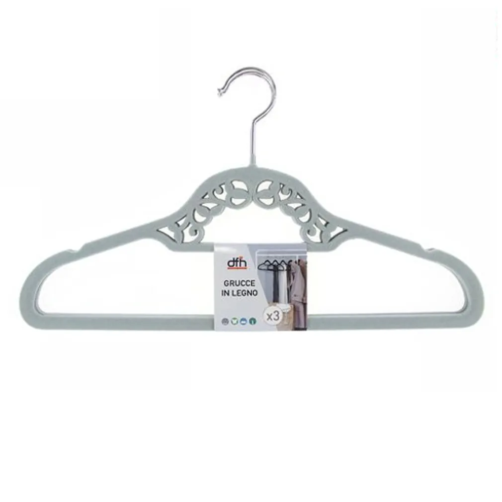 SET 3 GRUCCE LEGNO APPENDIABITI FASHION ELEGANTI COLORATE SHIRT CAMICIE GIACCHE