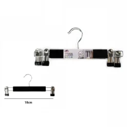 SET 2 GRUCCE PANTALONI IN LEGNO NERE ARMADIO CLIP ANTISCIVOLO GONNE SHORTS TOP