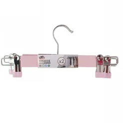 SET 2 GRUCCE PANTALONI IN LEGNO ROSA ARMADIO CLIP ANTISCIVOLO GONNE SHORTS TOP