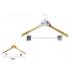 SET 2 GRUCCE STAMPELLE APPENDINO IN LEGNO CON PINZE PANTALONI GIACCA GONNE 71361