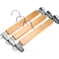 SET 3 GRUCCE STAMPELLE APPENDIABITO LEGNO VESTITI PANTALONI GIACCHE CON CLIP