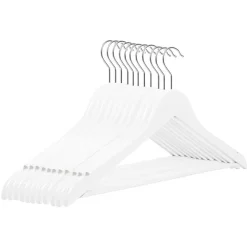 SET 3 GRUCCE STAMPELLE APPENDIABITO LEGNO BIANCA VESTITI PANTALONI GIACCHE 59620