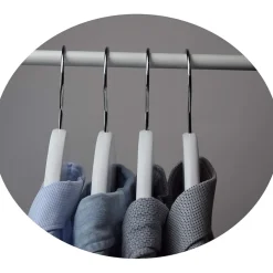 SET 3 GRUCCE STAMPELLE APPENDIABITO LEGNO BIANCA VESTITI PANTALONI GIACCHE 59620