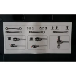 SET 15 IN 1 CHIAVE CRICCHETTO 14x19mm NON REVERSIBILE ADATTATORI INNESTI