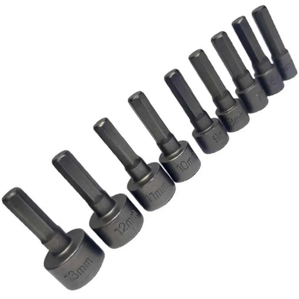 SET 9 INSERTI CHIAVE ESAGONALE PER AVVITATORE CHIAVE A BUSSOLA CODOLO ESAGONALE