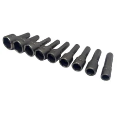 SET 9 INSERTI CHIAVE ESAGONALE PER AVVITATORE CHIAVE A BUSSOLA CODOLO ESAGONALE