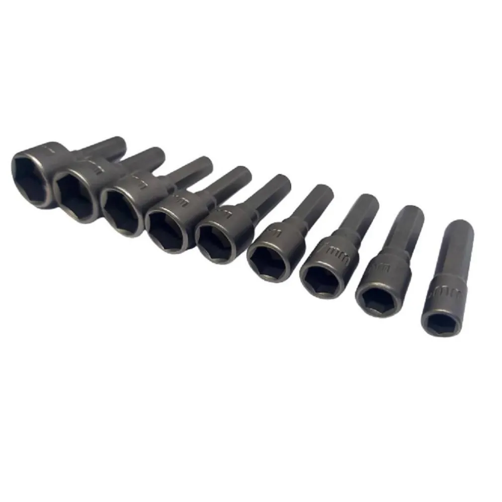 SET 9 INSERTI CHIAVE ESAGONALE PER AVVITATORE CHIAVE A BUSSOLA CODOLO ESAGONALE