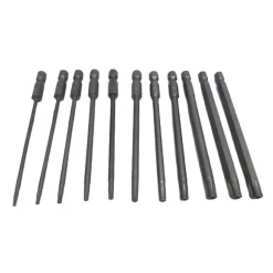 SET 11 INSERTI DA T6 A T40 100MM CACCIAVITI TORX PER AVVITATORE ESAGONALE 1/4