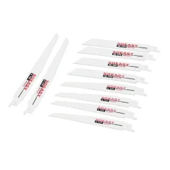 SET 10 LAME PER LEGNO E METALLO PER SEGA SEGHETTO ELETTRICA ALTERNATIVO 6" 8"