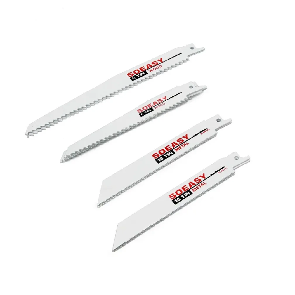 SET 10 LAME PER LEGNO E METALLO PER SEGA SEGHETTO ELETTRICA ALTERNATIVO 6" 8"