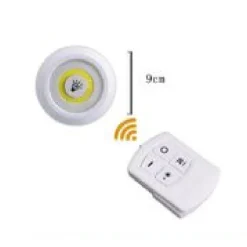 SET 3 LUCI LED COB CON TELECOMANDO LUCE REGOLABILE LAMPADA DISCO ARMADIO TX-9728