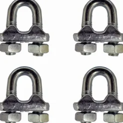 SET 4 MORSETTI MORSETTO FERMA SERRA FUNE 10MM IN ACCIAIO INOSSIDABILE FERRAMENTA