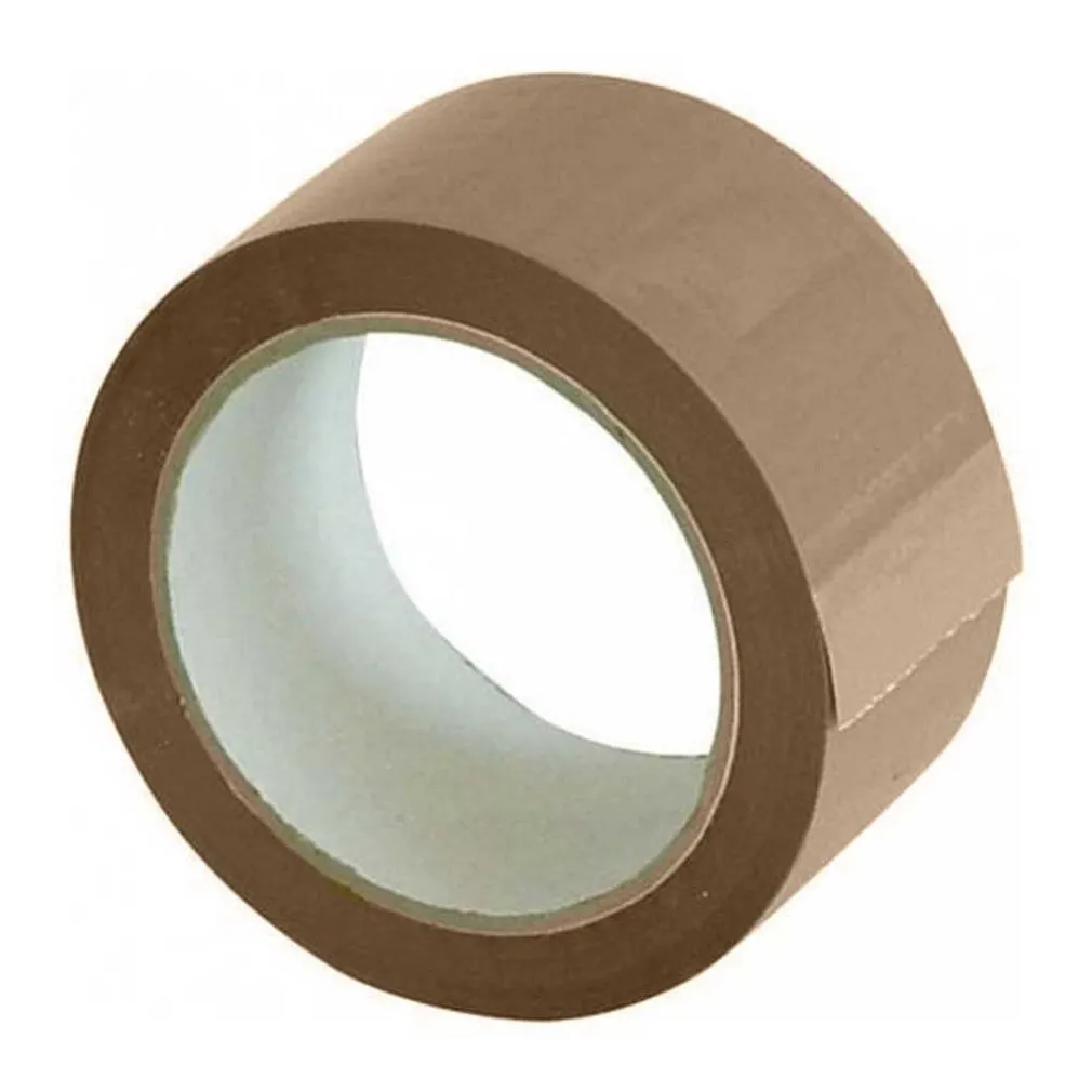 SET 6 NASTRI ADESIVI AVANA 50 MM X 66 MT CON ETICHETTA NASTRO IMBALLAGGI MARRONE