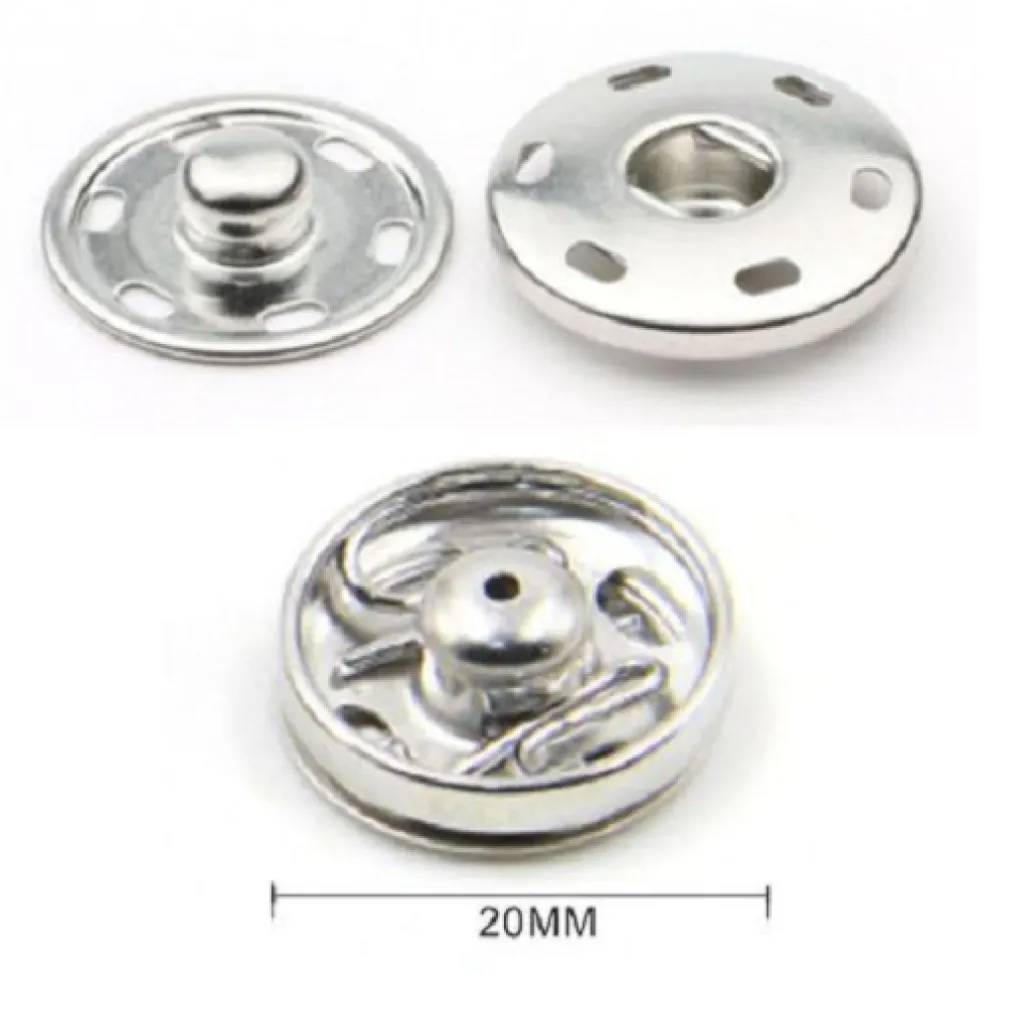 SET 6 PAIA DI BOTTONI AUTOMATICI A PRESSIONE Ø 20 MM ACCESSORI PER CUCITO 52983