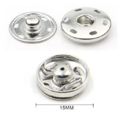 SET 12 PAIA DI BOTTONI AUTOMATICI A PRESSIONE Ø 15 MM ACCESSORI PER CUCITO 52987