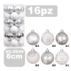 SET 16 PALLINE NATALIZIE DECORAZIONI 8 CM ADDOBBI PER ALBERO DI NATALE XC-8559