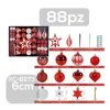 SET 88 PALLINE NATALIZIE DECORAZIONI 6 CM ADDOBBI PER ALBERO DI NATALE XC-8273