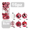 SET 16 PALLINE NATALIZIE DECORAZIONI 8 CM ADDOBBI PER ALBERO DI NATALE XC-8554