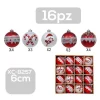 SET 16 PALLINE NATALIZIE DECORAZIONI 6 CM ADDOBBI PER ALBERO DI NATALE XC-8257