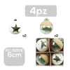 SET 4 PALLINE NATALIZIE DECORAZIONI 6 CM ADDOBBI PER ALBERO DI NATALE XC-8269