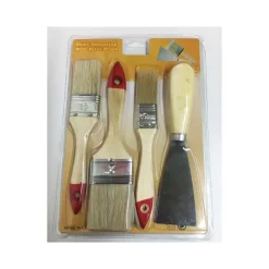 SET 3 PENNELLI+1 SPATOLA 1,5"/2"/2,5" VERNICI AD ACQUA IDROPITTURE SOLVENTI