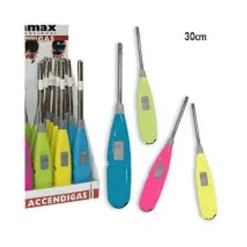 SET 20 PEZZI ACCENDINI ACCENDI GAS COLORATI CUCINA FORNELLI 30CM