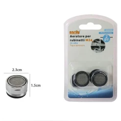 SET 2 PEZZI AERATORE PER RUBINETTI M24 IN ABS FILTRO MASCHIO GUARNIZIONI 52227