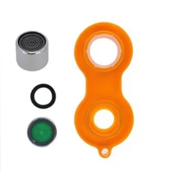 SET 4 PEZZI AERATORE PER RUBINETTI F22 IN ABS FILTRO ROMPIGETTO CON CHIAVE 59034