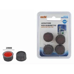 SET 4 PEZZI AERATORE PER RUBINETTO BAGNO CUCINA M24 20MM FILTRO ACCESSORI 87993