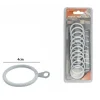 SET 10 PEZZI ANELLI IN METALLO PER ASTA TENDE TENDA 40MM BIANCHI 66412