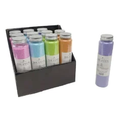 SET 12 PEZZI BARATTOLO CON SABBIA COLORATA DECORATIVA DECORAZIONE CASA 133667