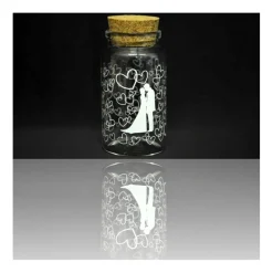 SET 12 PEZZI BOMBONIERA BOMBONIERE AMPOLLA 3X6CM CUORI PORTA CONFETTI MATRIMONIO