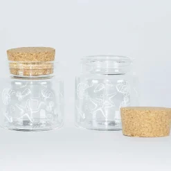 SET 24 PEZZI BOMBONIERA BOMBONIERE AMPOLLA 5X5CM CONCHIGLIA CONFETTI NASCITA