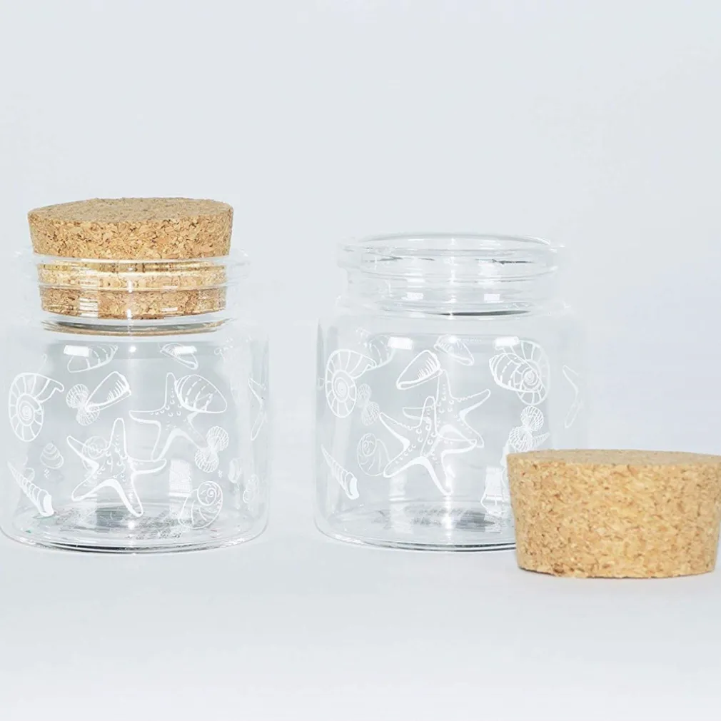 SET 24 PEZZI BOMBONIERA BOMBONIERE AMPOLLA 5X5CM CONCHIGLIA CONFETTI NASCITA