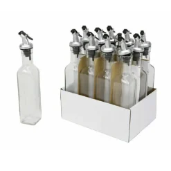 SET 12 PEZZI BOTTIGLIE ACETO OLIO ACETIERA OLIERA IN VETRO 250 ML CUCINA 194788