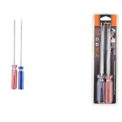 SET 2 PEZZI CACCIAVITE A TAGLIO E A STELLA 150MM CON MANICO CRISTALLO 6" 91898