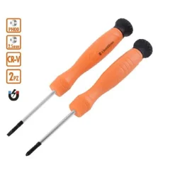 SET 2 PEZZI CACCIAVITE PUNTA MAGNETICA A TAGLIO 2.5MM E A CROCE PH00 CR-V 57022