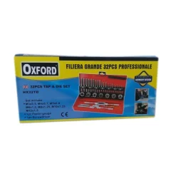 SET 32 PEZZI CASSETTA KIT FILIERA PER FILETTATURA MASCHI E FEMMINE HX32TD