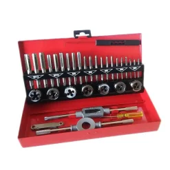 SET 32 PEZZI CASSETTA KIT FILIERA PER FILETTATURA MASCHI E FEMMINE HX32TD