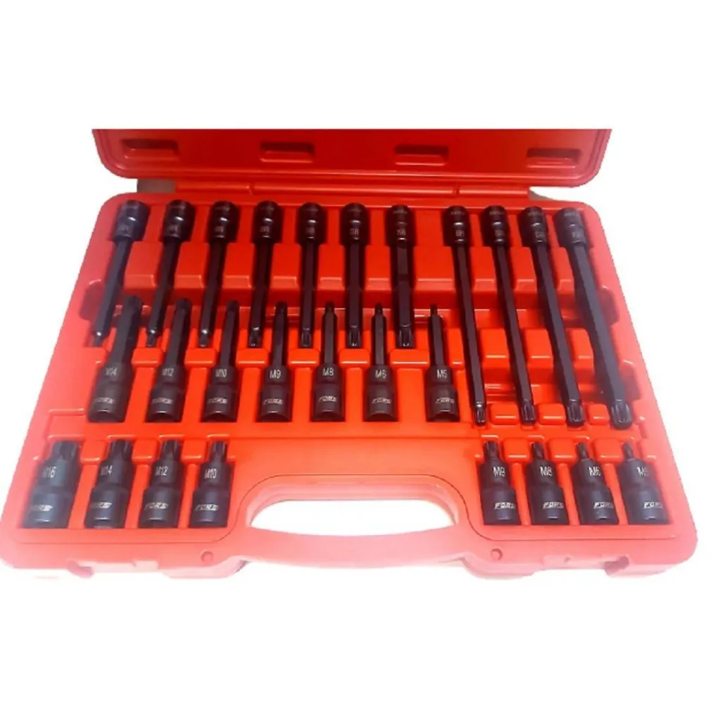 SET 26 PEZZI CHIAVI A BUSSOLA INSERTI MILLERIGHE XZN 1/2" DA M5 A M16 FS-43614