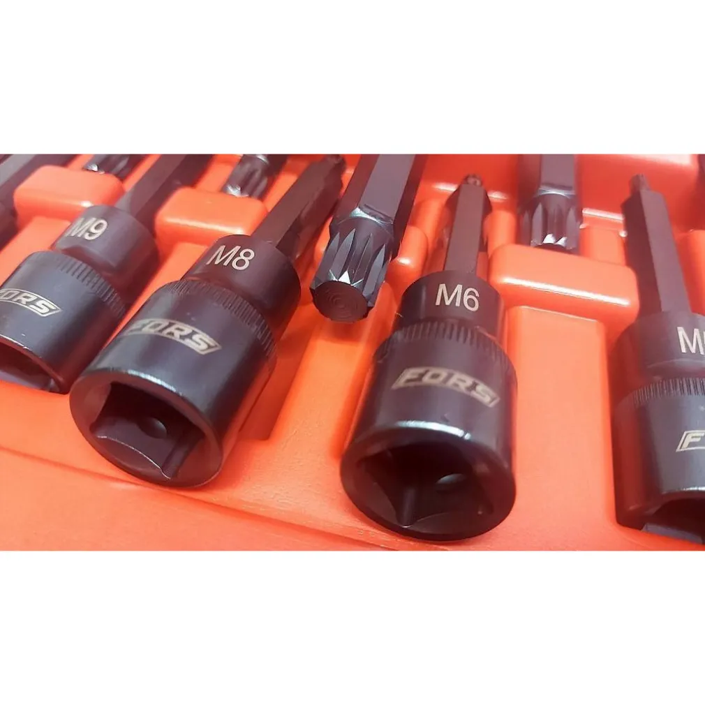 SET 26 PEZZI CHIAVI A BUSSOLA INSERTI MILLERIGHE XZN 1/2" DA M5 A M16 FS-43614