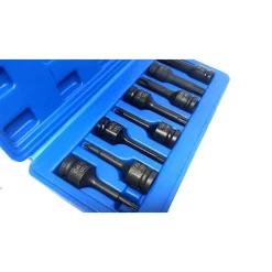 SET 8 PEZZI CHIAVI BUSSOLE TORX ATTACCO 1/2