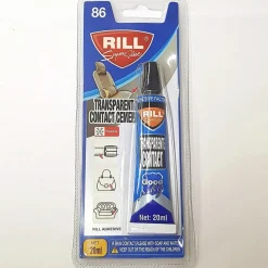 SET 3 PEZZI COLLA C.86 ADESIVO 20ML LIQUIDO SIGILLANTE PELLE GOMMA TRASPARENTE