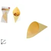 SET 4 PEZZI CONO CONI BAMBOO LEGNO 17CM BUFFET FINGER FOOD CIOTOLA STUZZICHINI