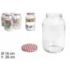SET 4 PEZZI CONTENITORE BARATTOLO IN VETRO CON COPERCHIO CAPACITÀ 4 LITRI