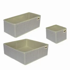 SET 3 PEZZI CONTENITORE SCATOLA ORGANIZER SALVASPAZIO PER CASSETTI ARMADI 59456