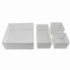 SET 4 PEZZI CONTENITORI BIANCO SCATOLA IN TESSUTO ORGANIZER PORTA OGGETTI 79061