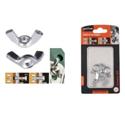 SET 5 PEZZI DADI DI SERRAGGIO DADO CON ALETTE FILETTATURA M10 FISSAGGIO 93330